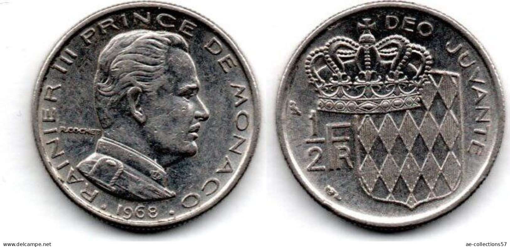 MA 24243 / Monaco 1/2 Franc 1968 SUP - 1960-2001 Neue Francs