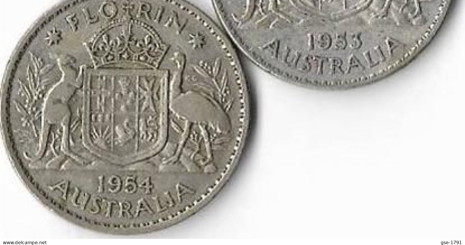 AUSTRALIE FLORIN  Elisabeth II   Lot De2 ,1953 & 1954 Argent  TTB - Non Classés