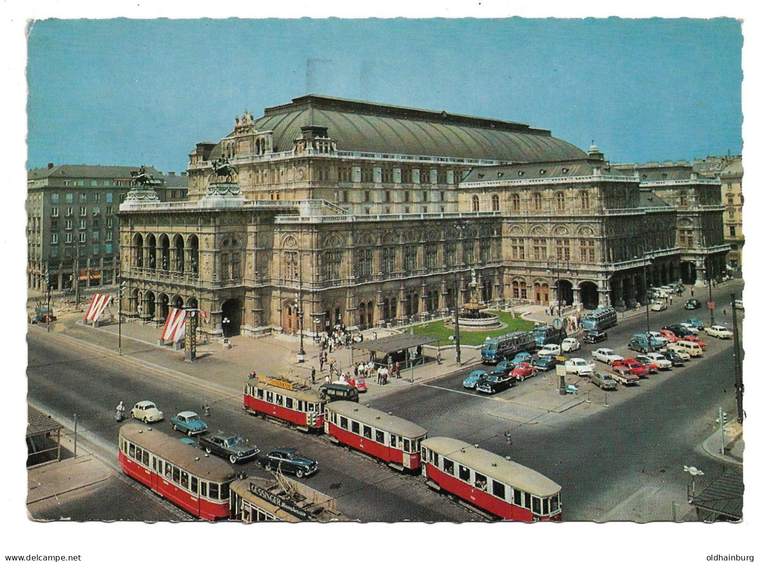 0414i: AK Staatsoper, Opernkreuzung, Gelaufen 1968 Nach Kaiserslautern - Ringstrasse