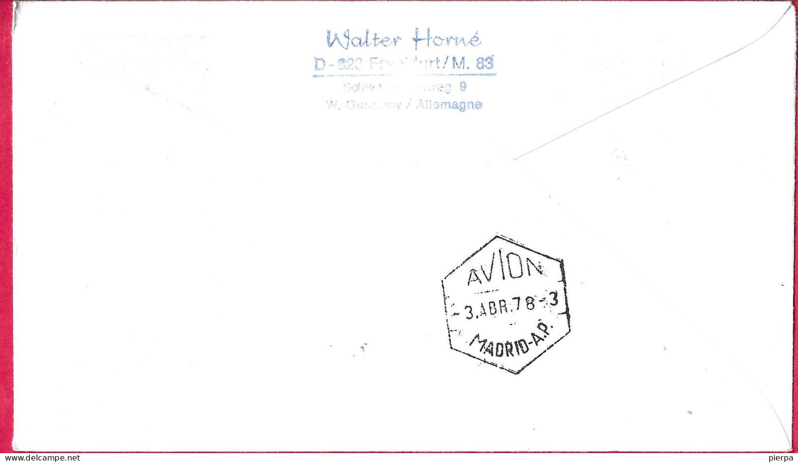 AUSTRIA - ERSTFLUG AUA - FROM WIEN TO MADRID *2.4.1978* ON COVER - Erst- U. Sonderflugbriefe