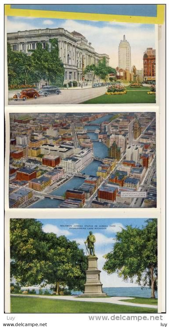 MILWAUKEE, Wisconsin, Souvenir Folder,  18  different views,  unused