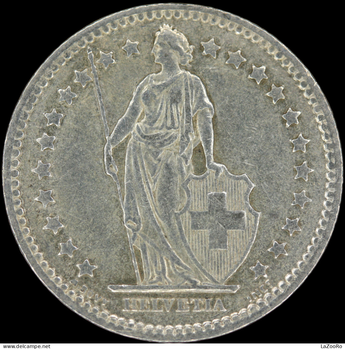 LaZooRo: Switzerland 1 Franc 1943 XF / UNC - Silver - 1 Franken