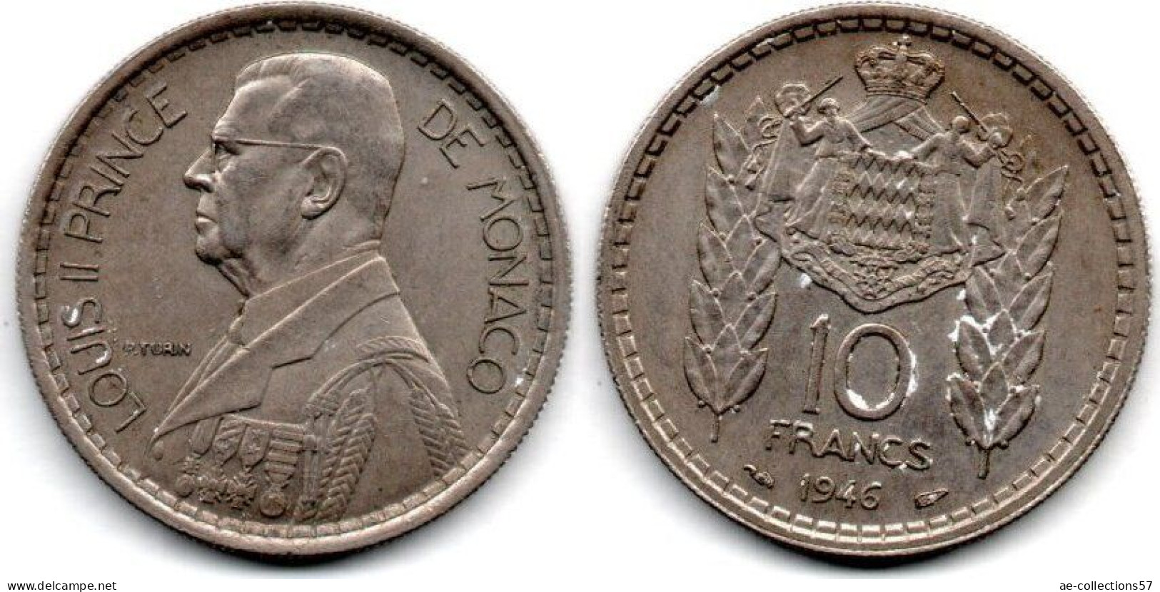 MA 24299 / Monaco 10 Francs 1946 TTB+ - 1960-2001 Francos Nuevos