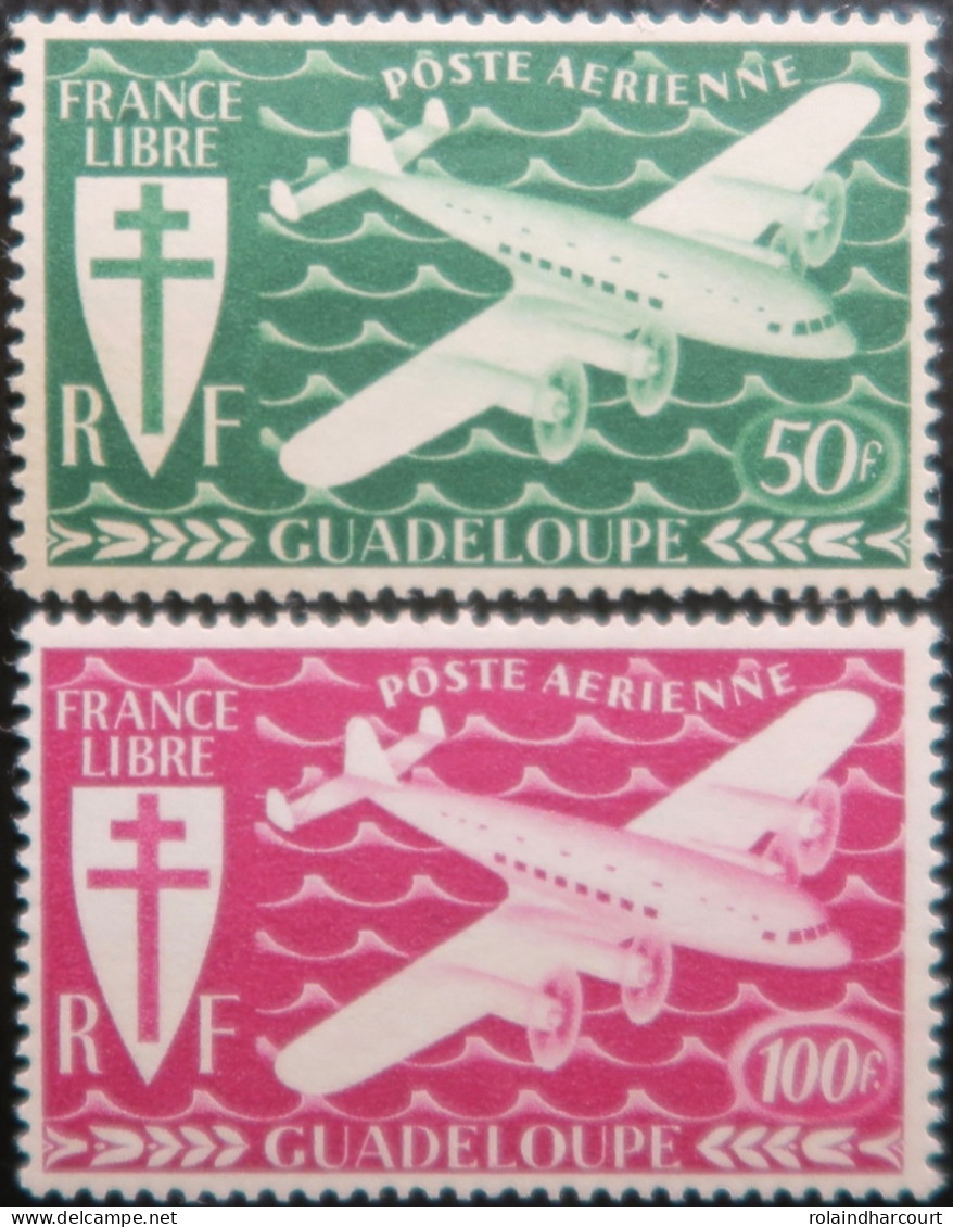 LP3991/152 - 1945 - COLONIES FRANÇAISES - GUADELOUPE - POSTE AERIENNE - N°4 à 5 NEUFS** - Luftpost