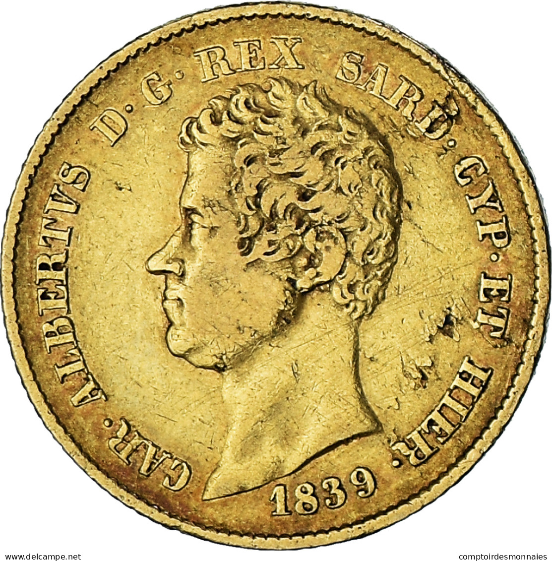 Monnaie, États Italiens, SARDINIA, Carlo Alberto, 20 Lire, 1839, Torino, TB+ - Piemonte-Sardinië- Italiaanse Savoie
