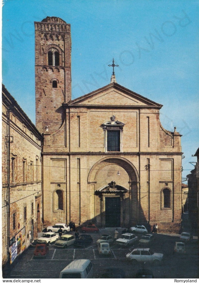 CARTOLINA  FERMO,MARCHE-FACCIATA DI S.FRANCESCO-STORIA,MEMORIA,CULTURA,IMPERO ROMANO,BELLA ITALIA,VIAGGIATA 1984 - Fermo