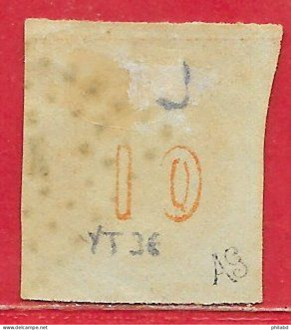 Grèce N°36 10l Rouge-orange Sur Azuré 1872-76 O - Used Stamps
