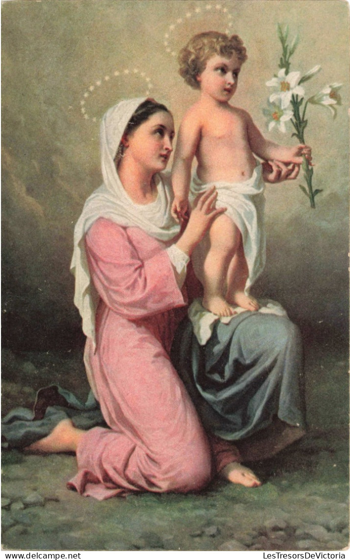 RELIGION - Christianisme - Madonna Mit Kind -  Carte Postale Ancienne - Gemälde, Glasmalereien & Statuen