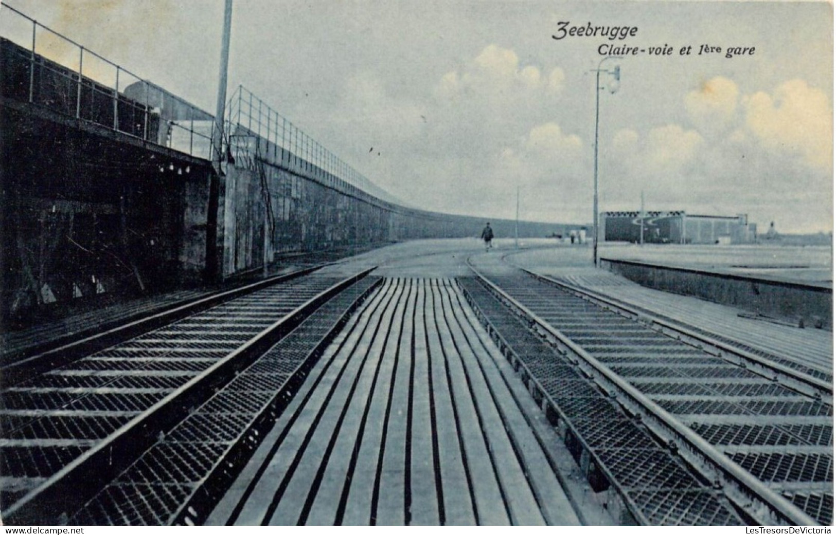 BELGIQUE - Zeebrugge - Claire-voie Et 1ère Gare - Carte Postale Ancienne - Zeebrugge