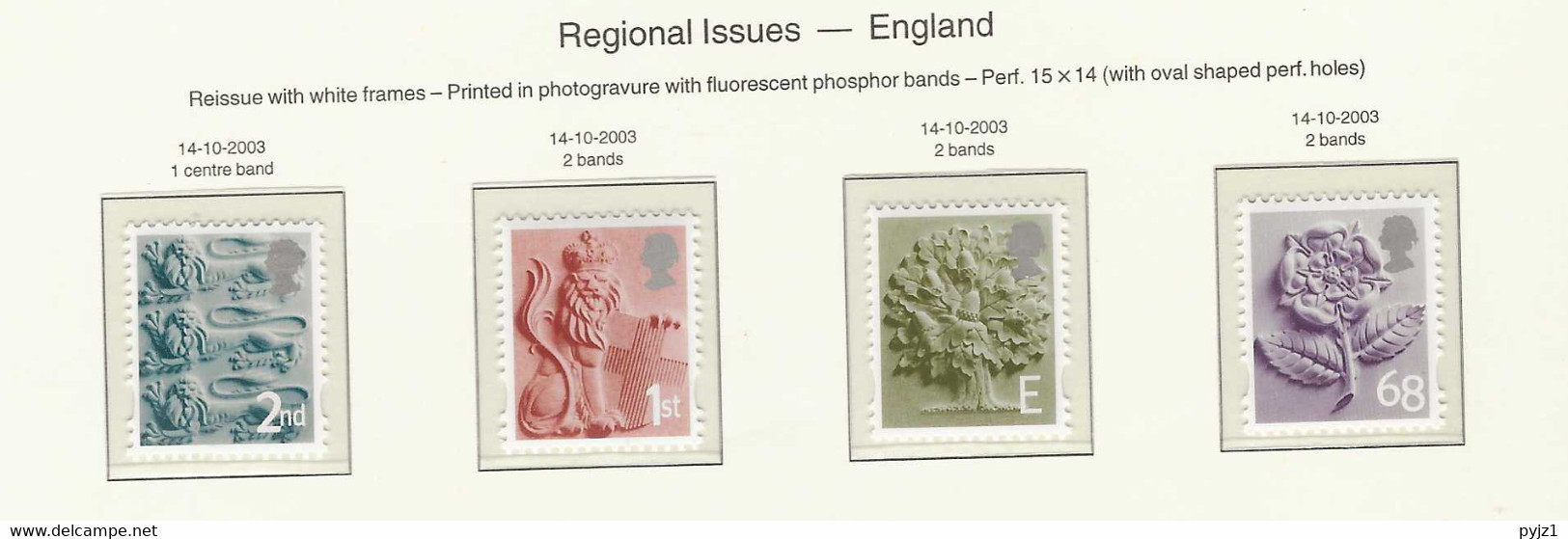 2003 MNH England - Inglaterra