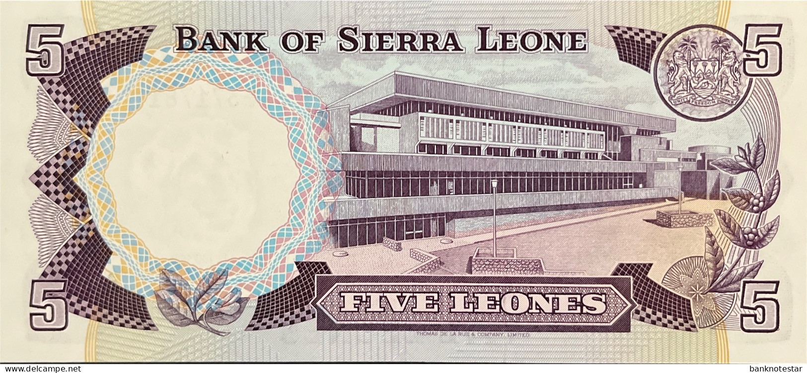 Sierra Leone 5 Leone, P-7d (1.7.1981) - UNC - Sierra Leone