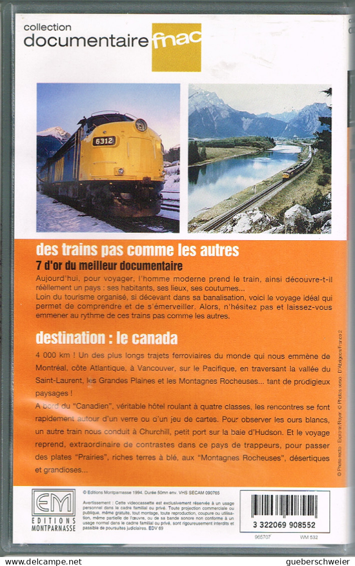 K7 VHS DES TRAINS PAS COMME LES AUTRES - LE CANADA - Documentaire FNAC - Dokumentarfilme