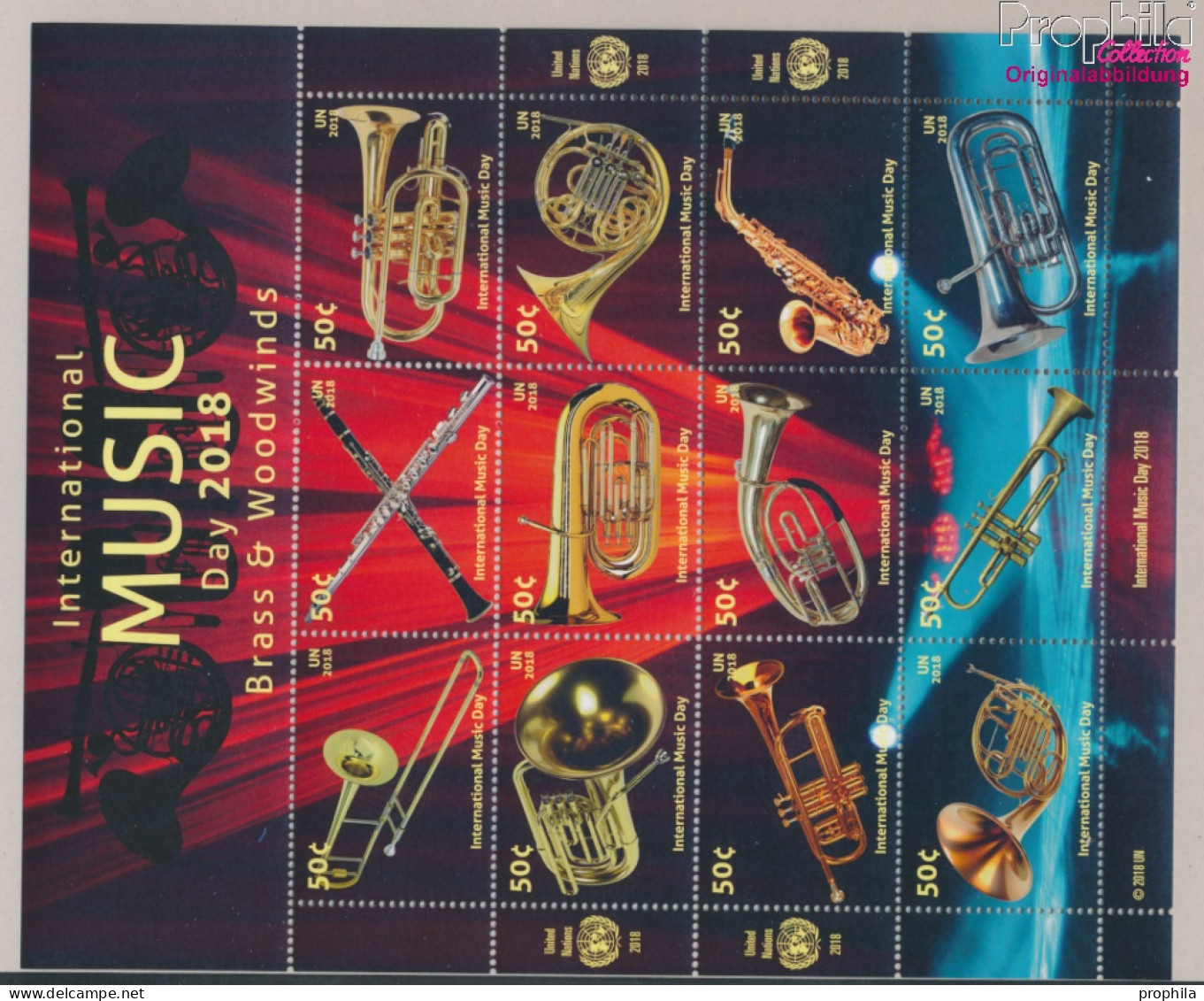 UNO - New York 1683-1694 Zd-Bogen (kompl.Ausg.) Postfrisch 2018 Weltmusiktag: Blasinstrumente (10161974 - Unused Stamps