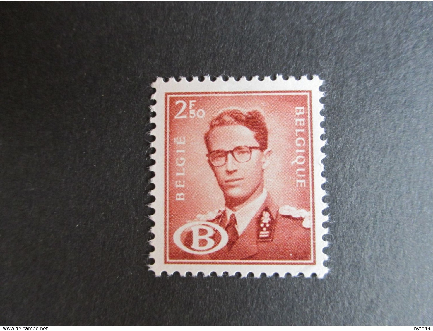 S 58 - Boudewijn 2F50 Bruinrood - MH * - OCB € 11 - Mint