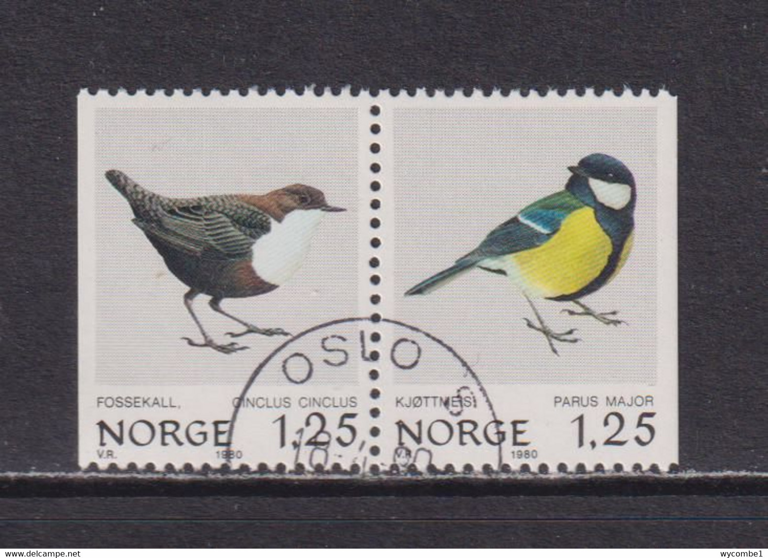 NORWAY - 1980 Birds 1k25  Booklet Pair  Used As Scan - Oblitérés