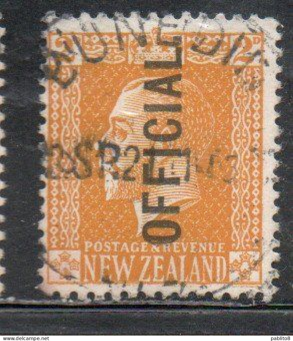 NEW ZEALAND NUOVA ZELANDA  1915 1919 1917 OFFICIAL STAMPS KING GEORGE V 2p USATO USED OBLITERE' - Used Stamps