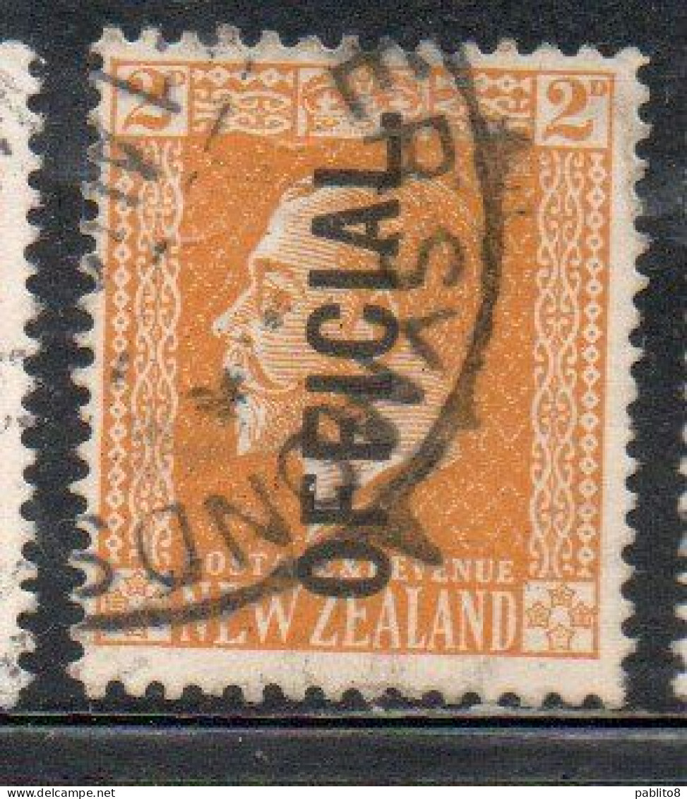 NEW ZEALAND NUOVA ZELANDA  1915 1919 1917 OFFICIAL STAMPS KING GEORGE V 2p USATO USED OBLITERE' - Used Stamps