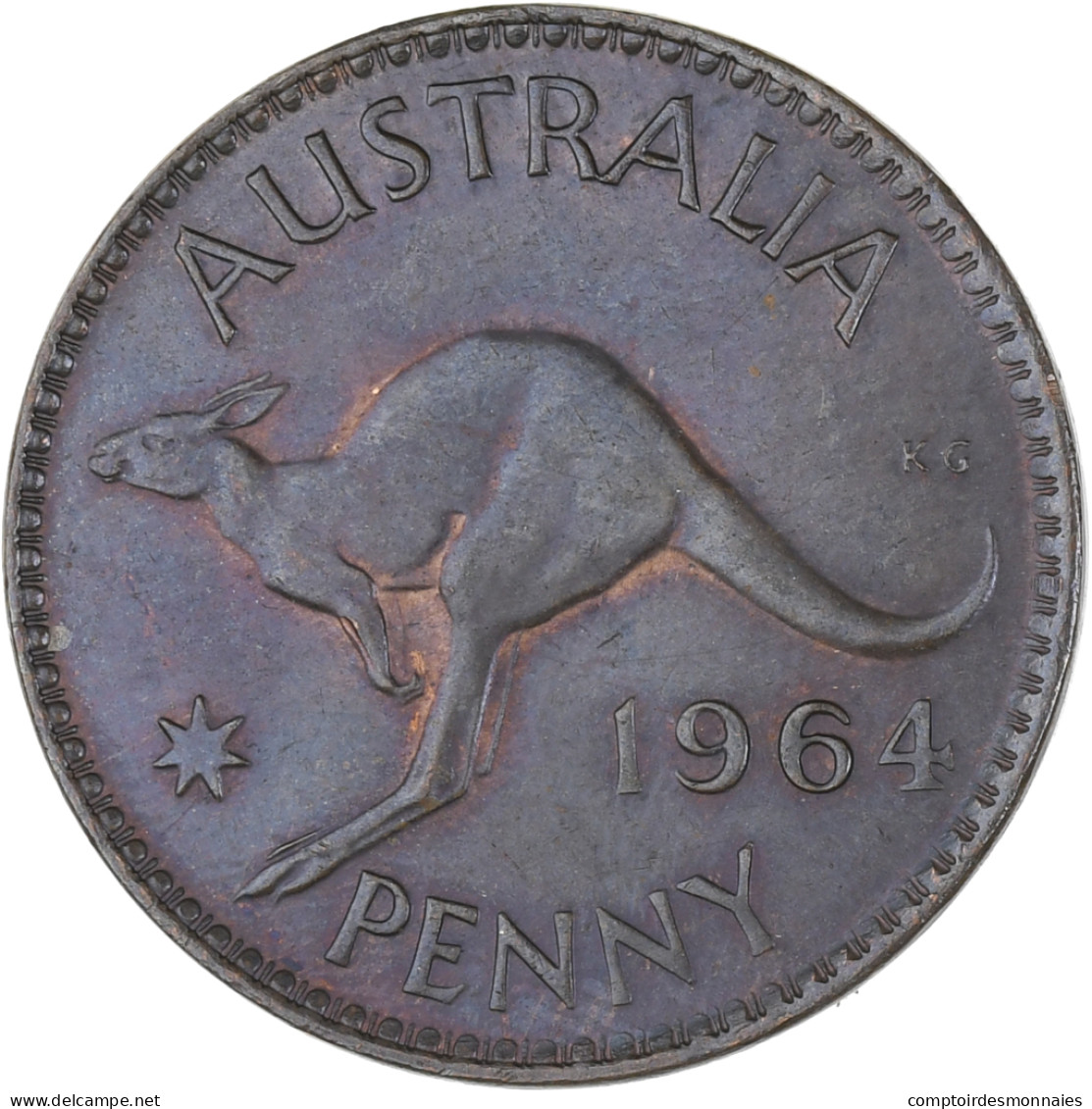 Australie, Elizabeth II, Penny, 1964, SUP, Bronze, KM:56 - Penny