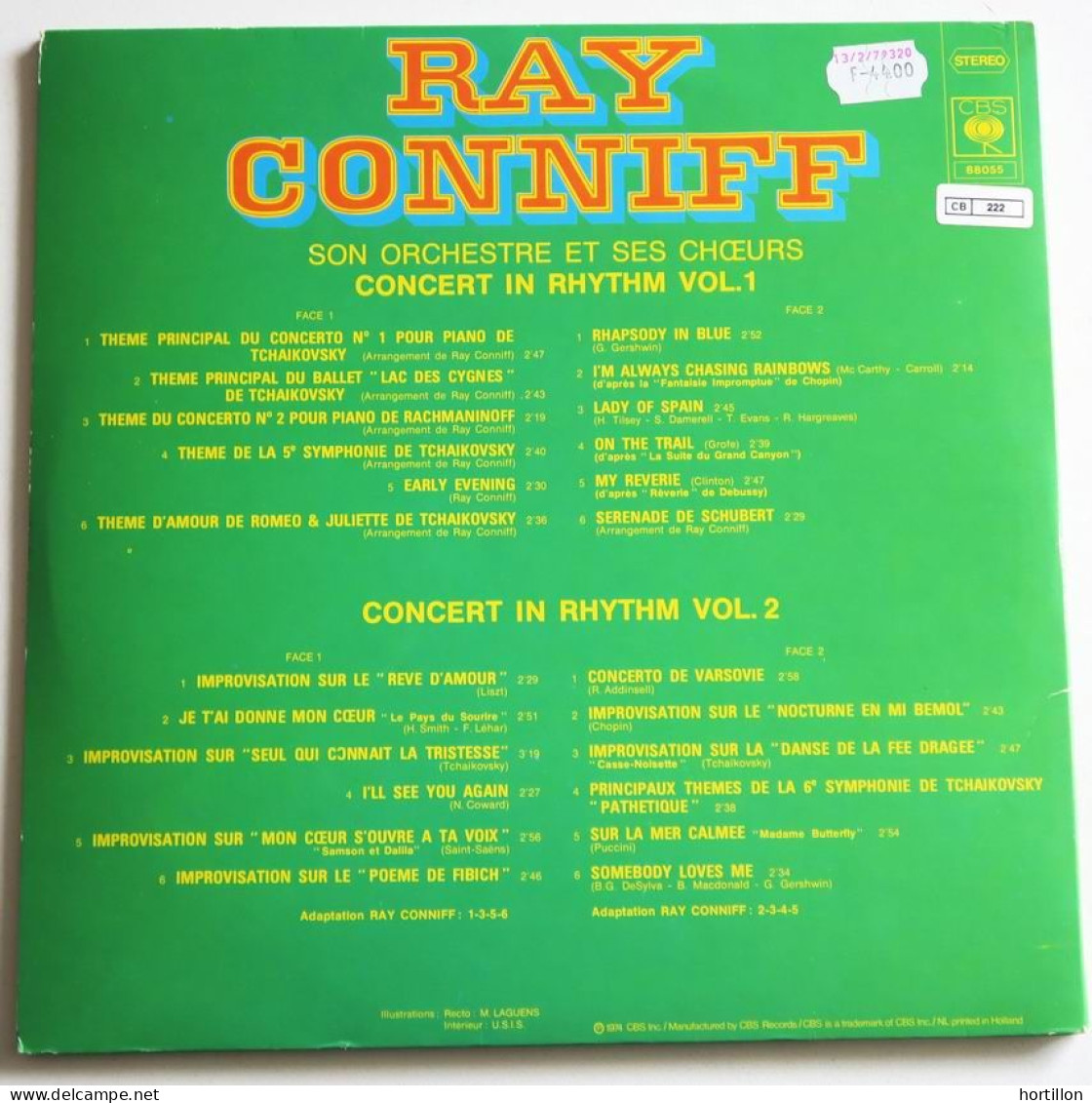 Double LP Vinyle 33 Tours RAY CONNIF Concert In Rhythm Vol 1 - Vol 2 - Easy Listening - Instrumental