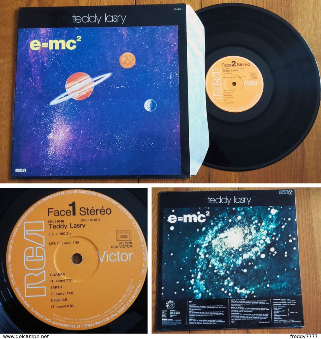 RARE French LP 33t RPM (12") TEDDY LASRY «e=mc²» (Experimental, 1976) - Collectors