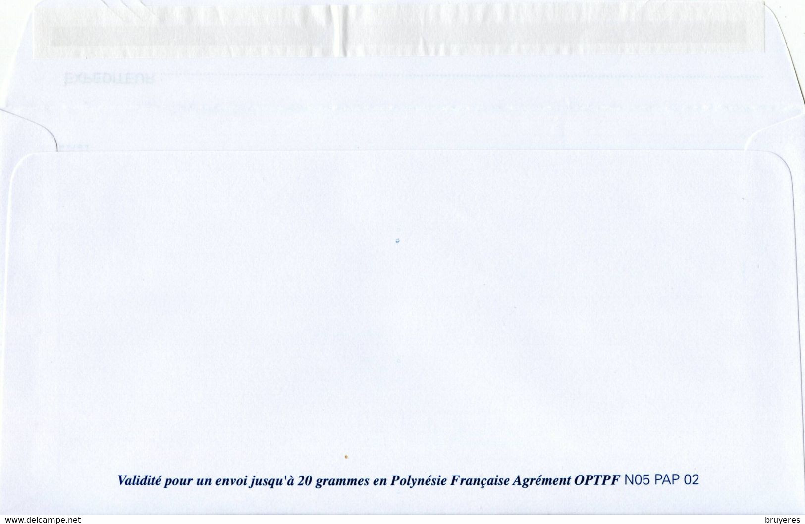 PAP De 2005 De POLYNESIE Avec Timbre "Emblème Postal (bleu)" - Intérieur Blanc - Prêt-à-poster