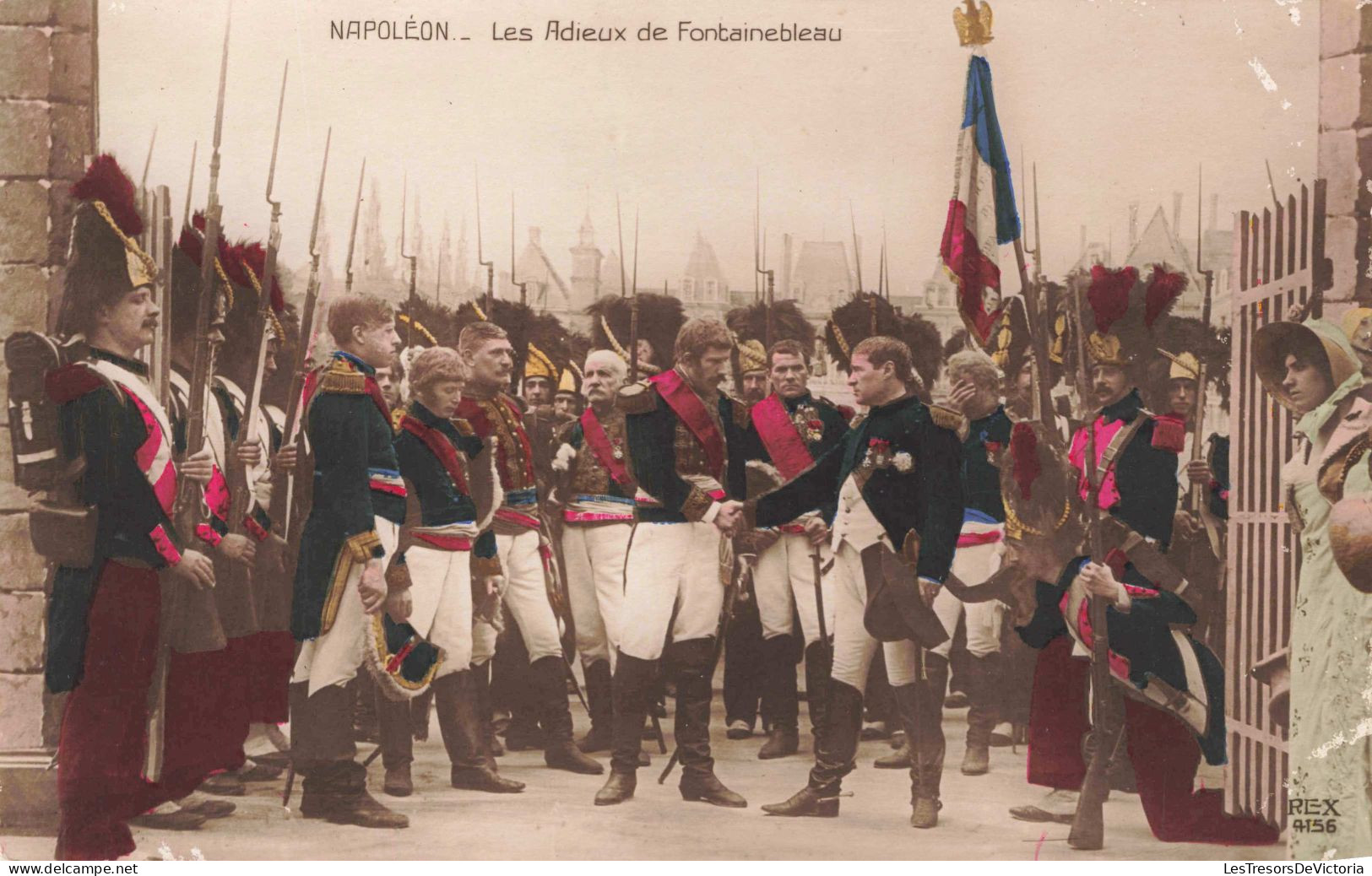 HISTOIRE - Napoléon - Les Adieux De Fontainebleau - Colorisé -  Carte Postale Ancienne - History