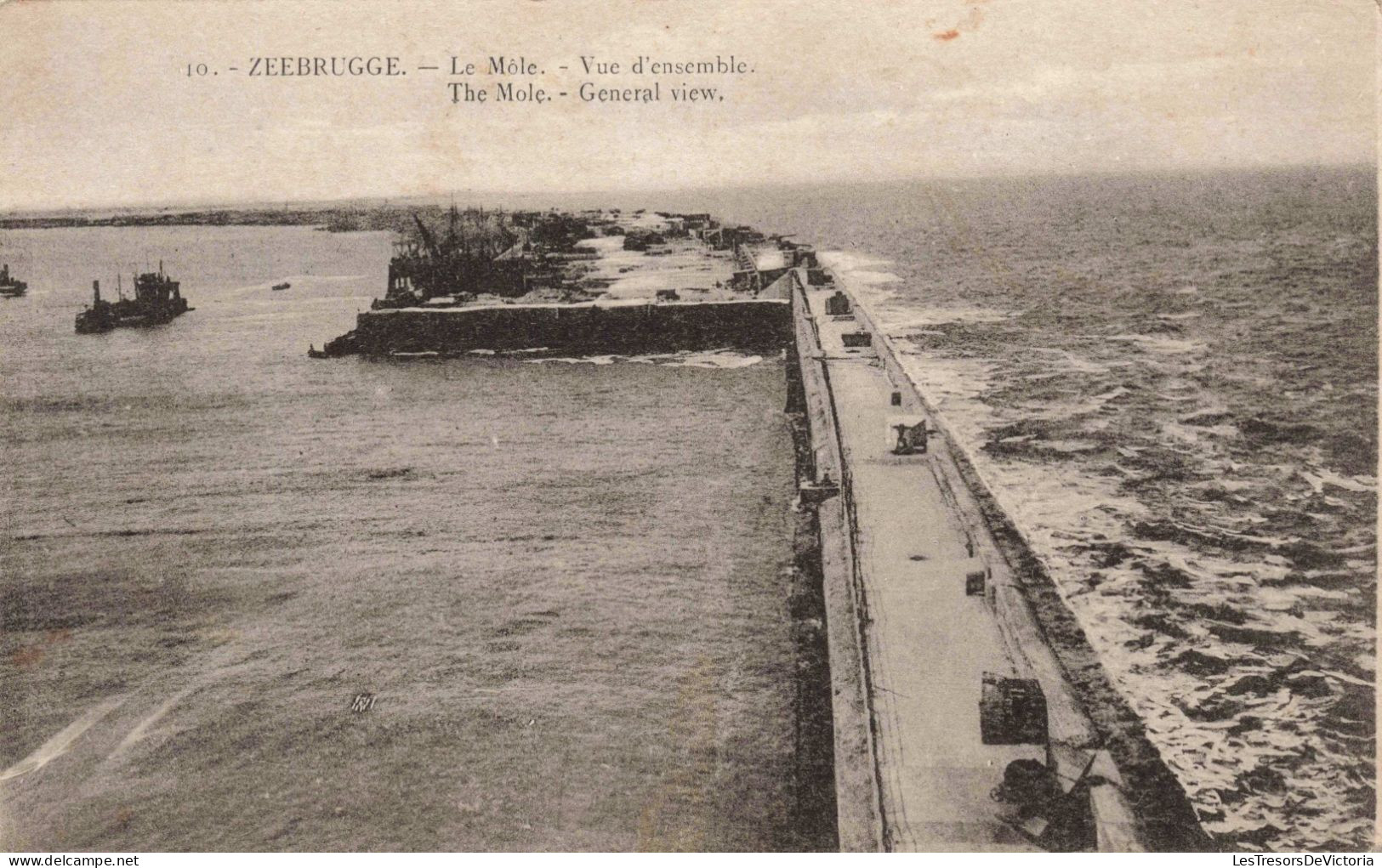 BELGIQUE - Zeebrugge - Le Môle - Vue D'ensemble - Carte Postale Ancienne - Brugge