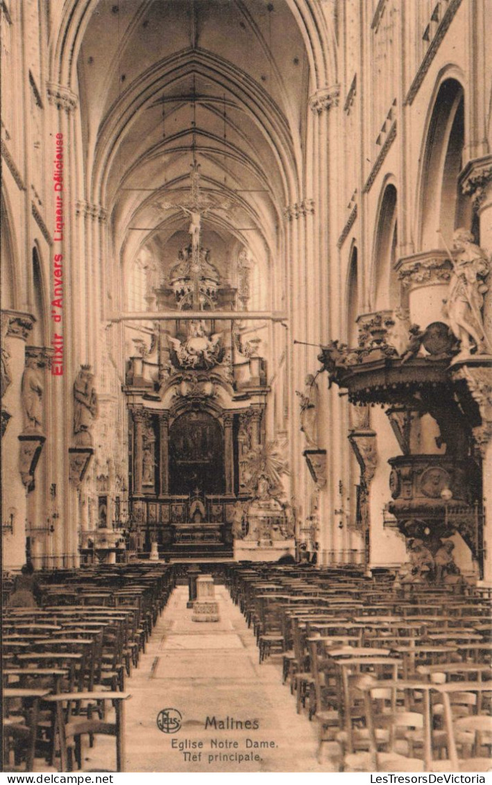 BELGIQUE - Malines - Eglise Notre Dame - Tief Principale - Carte Postale Ancienne - Malines