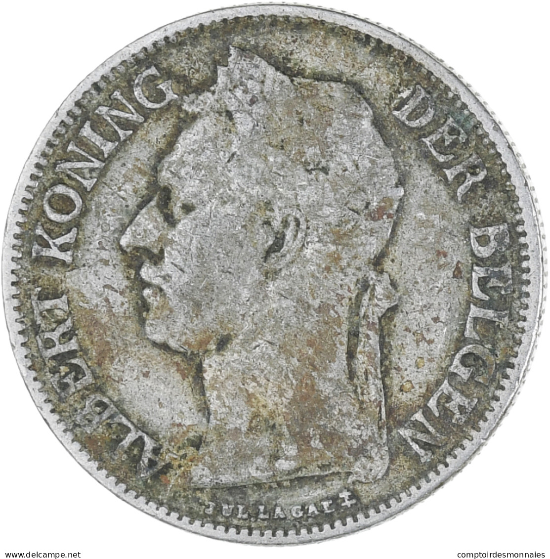 Monnaie, Congo Belge, 50 Centimes, 1926, TB+, Cupro-nickel, KM:23 - 1910-1934: Albert I.