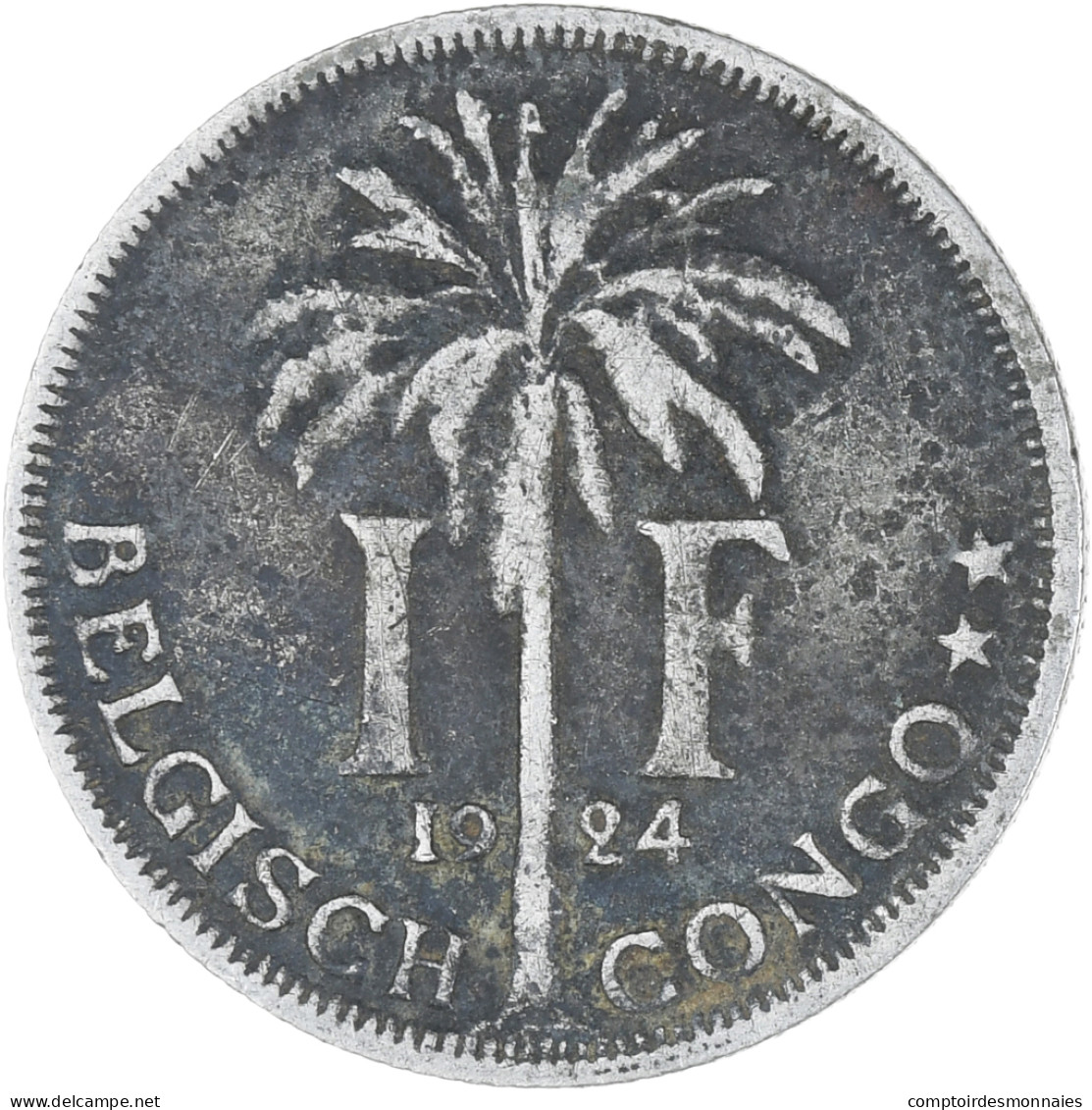 Monnaie, Congo Belge, Franc, 1924, TB, Cupro-nickel, KM:21 - 1910-1934: Albert I.