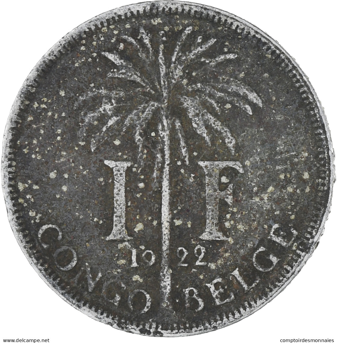 Monnaie, Congo Belge, Franc, 1922, TB, Cupro-nickel, KM:20 - 1910-1934: Albert I