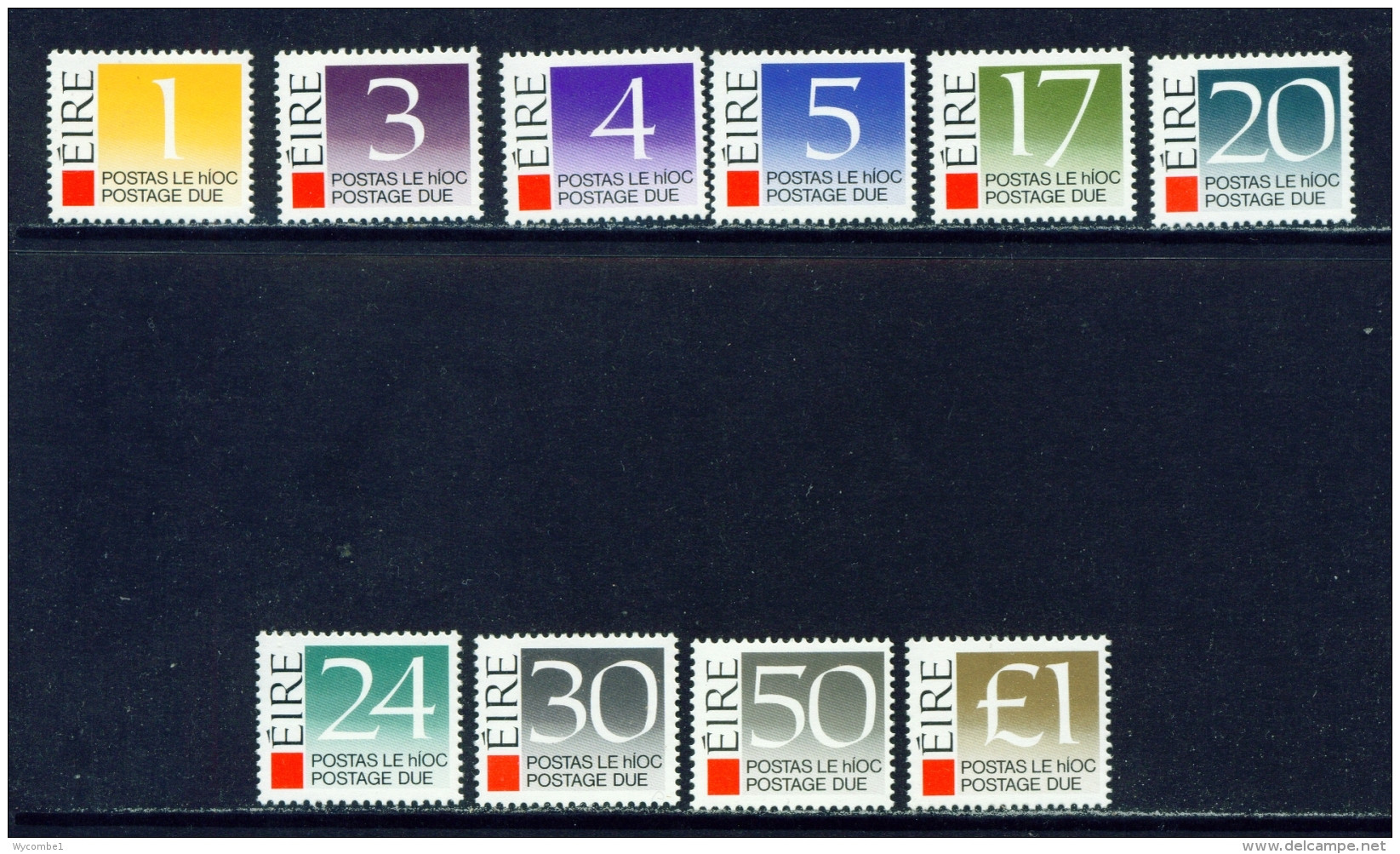 IRELAND  -  1988  Postage Due  Complete Set Unmounted/Never Hinged Mint (2p Missing From Scan) - Segnatasse