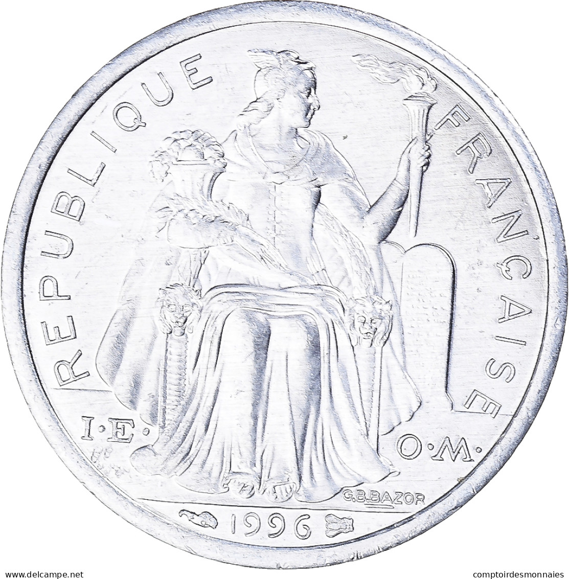 Monnaie, Nouvelle-Calédonie, Franc, 1996 - Nouvelle-Calédonie