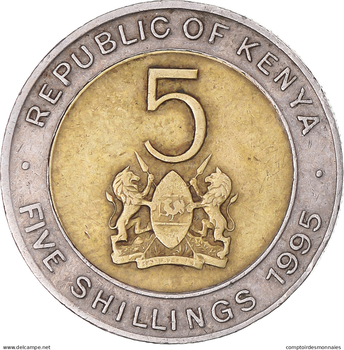 Monnaie, Kenya, 5 Shillings, 1995 - Kenia