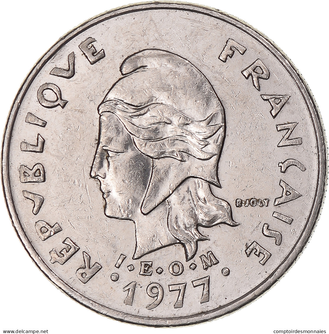 Monnaie, Nouvelle-Calédonie, 10 Francs, 1977 - Nieuw-Caledonië