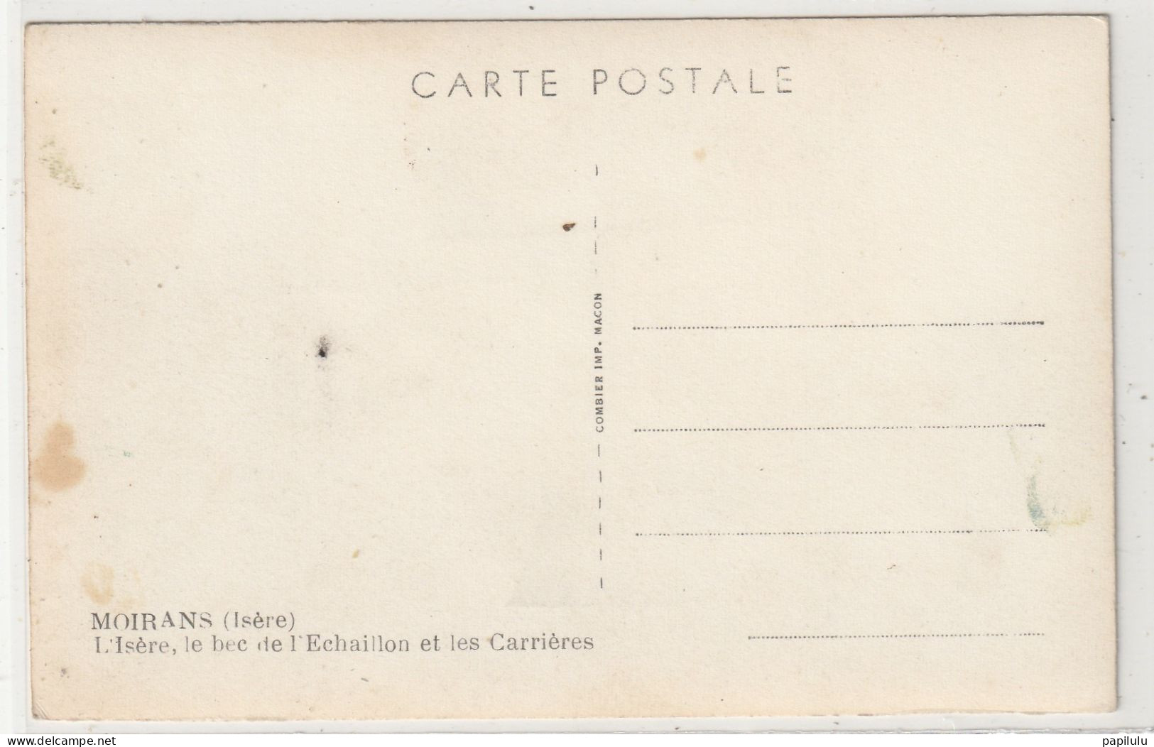 126 DEPT 38 : édit. Cim : Moirans L'Isère , Le Bec De L'Echaillon Et Les Carrières - Moirans