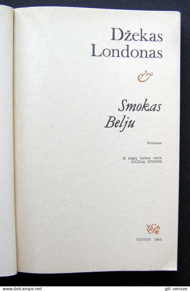 Lithuanian Book / Smokas Belju Jack London 1985 - Romanzi