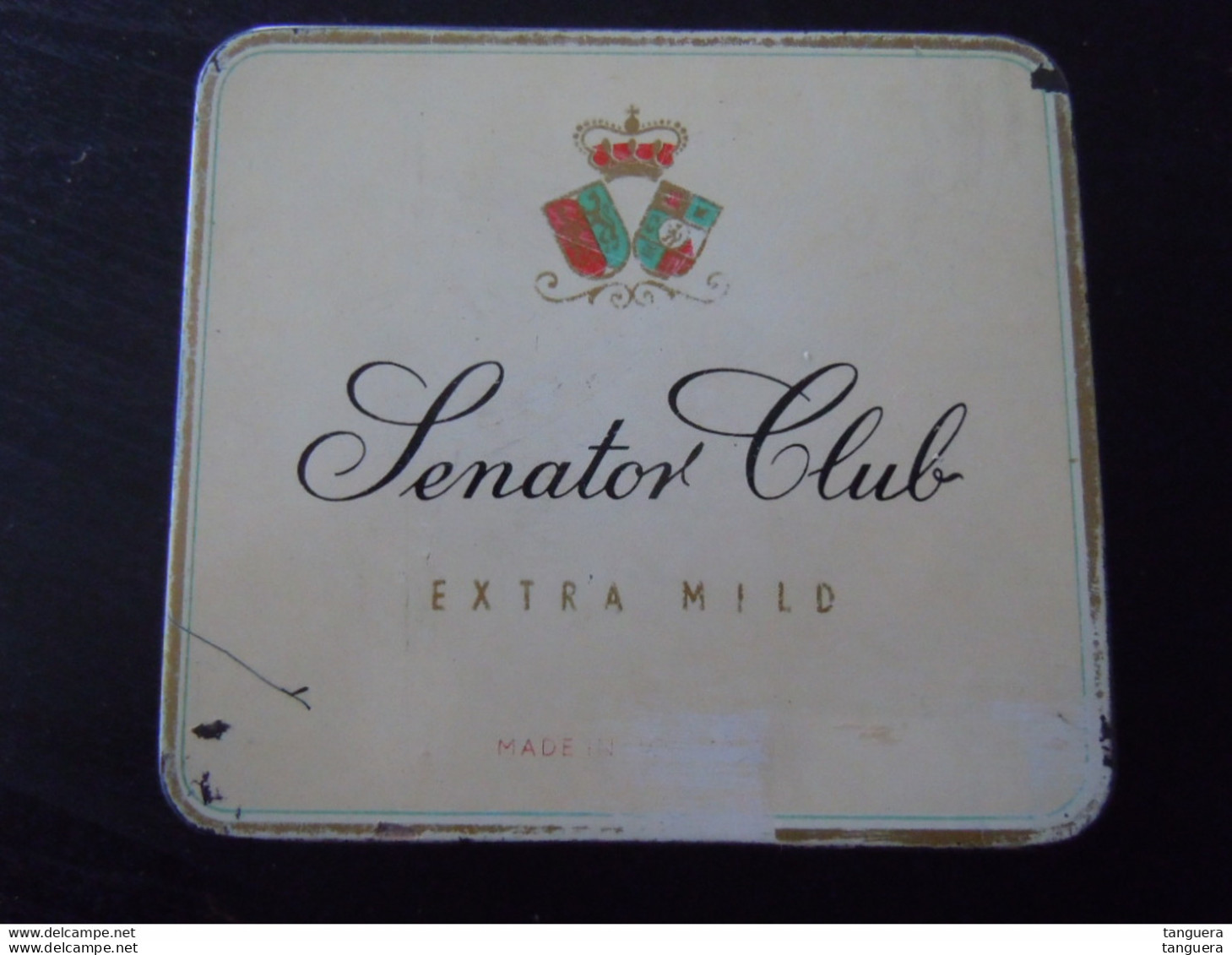 50 Senoritas Senator Club Holland Boîte En Metal Pour Cigares Blikken Doos Voor Sigaren 9,2 X 8,2 X 4 Cm - Caves à Cigares Vides