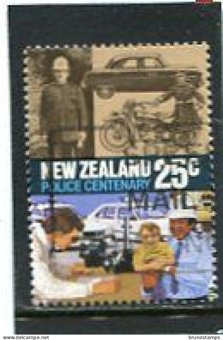 NEW ZEALAND - 1986  25c  PATROL CAR  FINE USED - Oblitérés