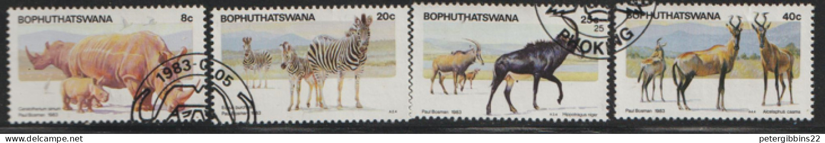 Bophuthaswana I 1983   SG 100-3  Animals   Fine Used - Bophuthatswana