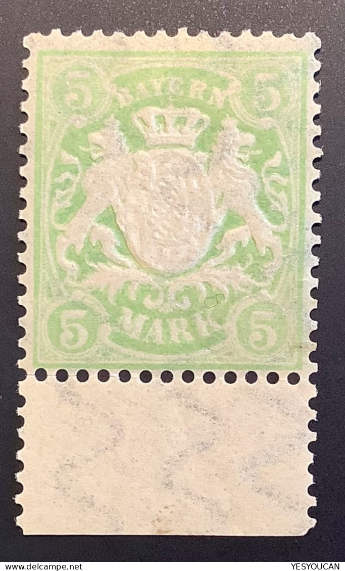 Mi 70y Tadellos Gepr Bauer BPP 1900 5M Ungebraucht/MH* (Bayern Bavière Bavaria German States Germany Mint Allemagne - Neufs