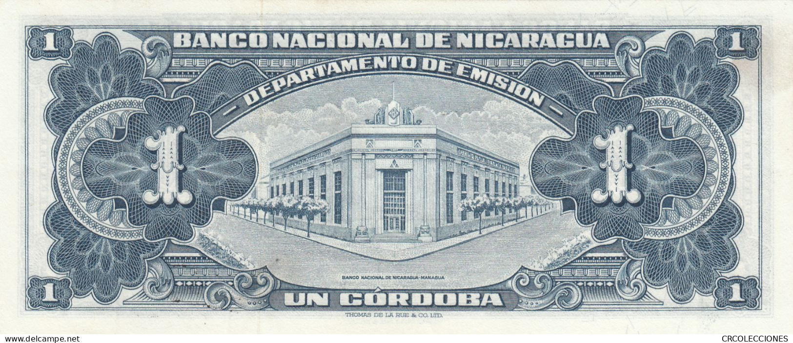 CRBX289 BILLETE NICARAGUA 1 CORDOBA 1959 MBC+ - Nicaragua