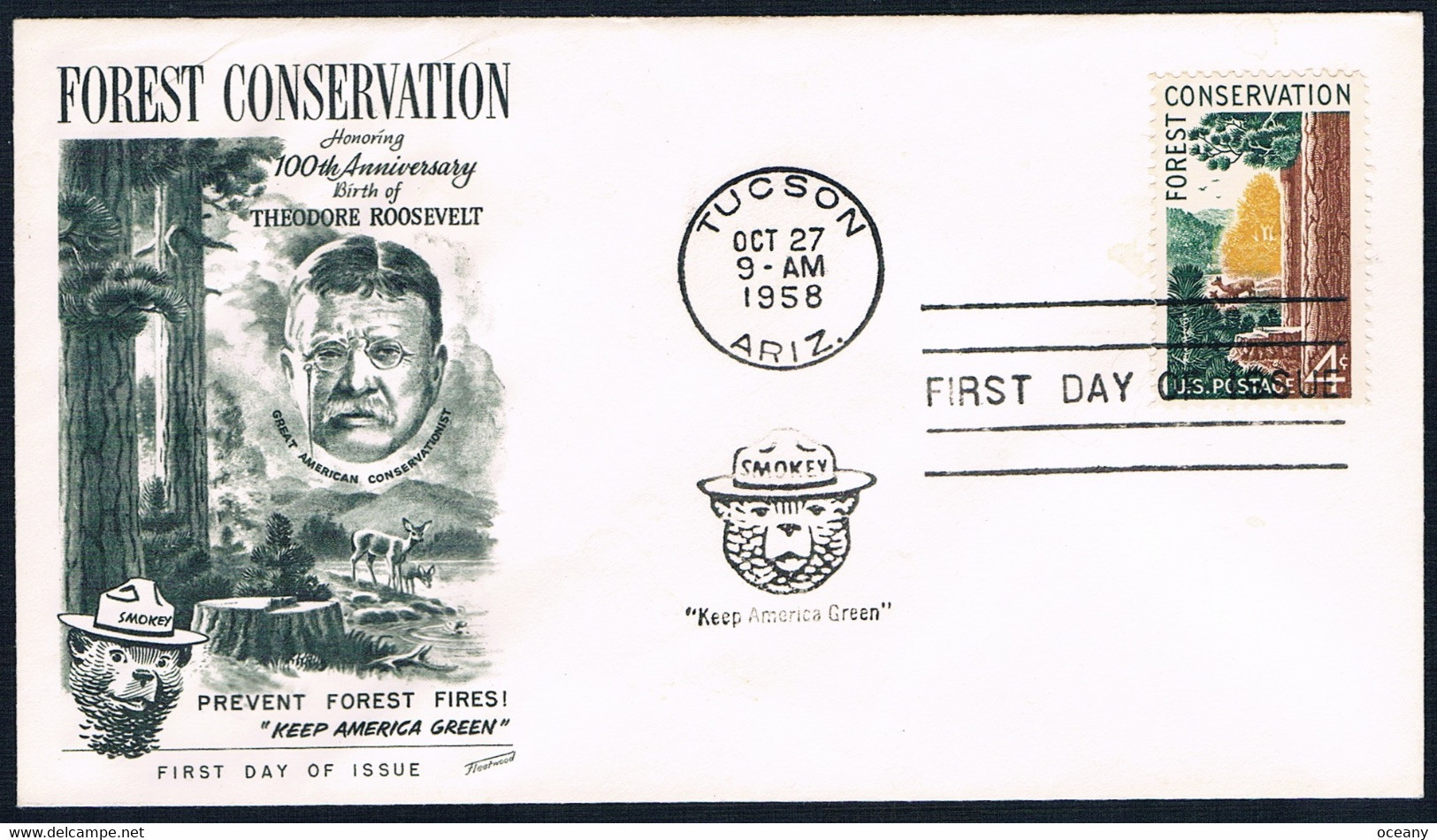 Etats-Unis - Préservation Des Forêts FDC 655 (année 1958) - 1951-1960