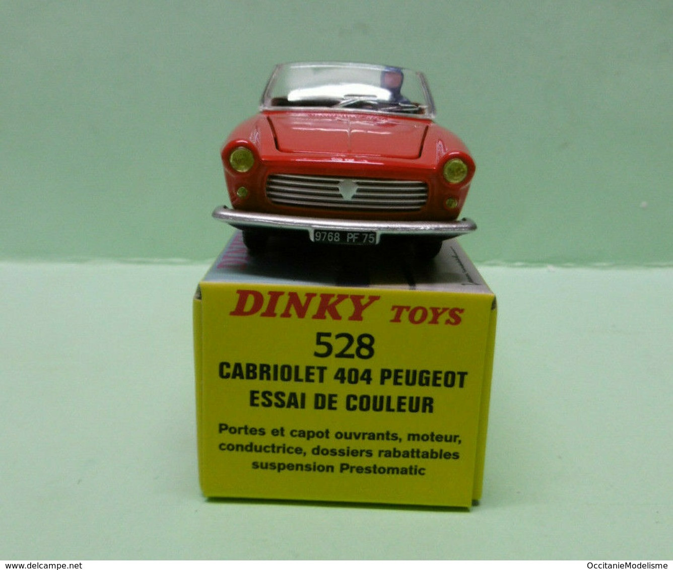 Dinky Toys / Atlas - PEUGEOT 404 Cabriolet Pininfarina Rouge Réf. 528 Neuf 1/43 - Dinky