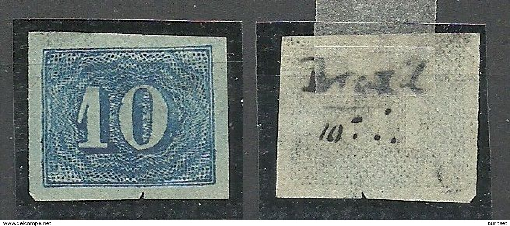 BRAZIL Brazilia 1854 Michel 19 (*) Mint No Gum NB! Small Tear At Bottom Margin! - Neufs