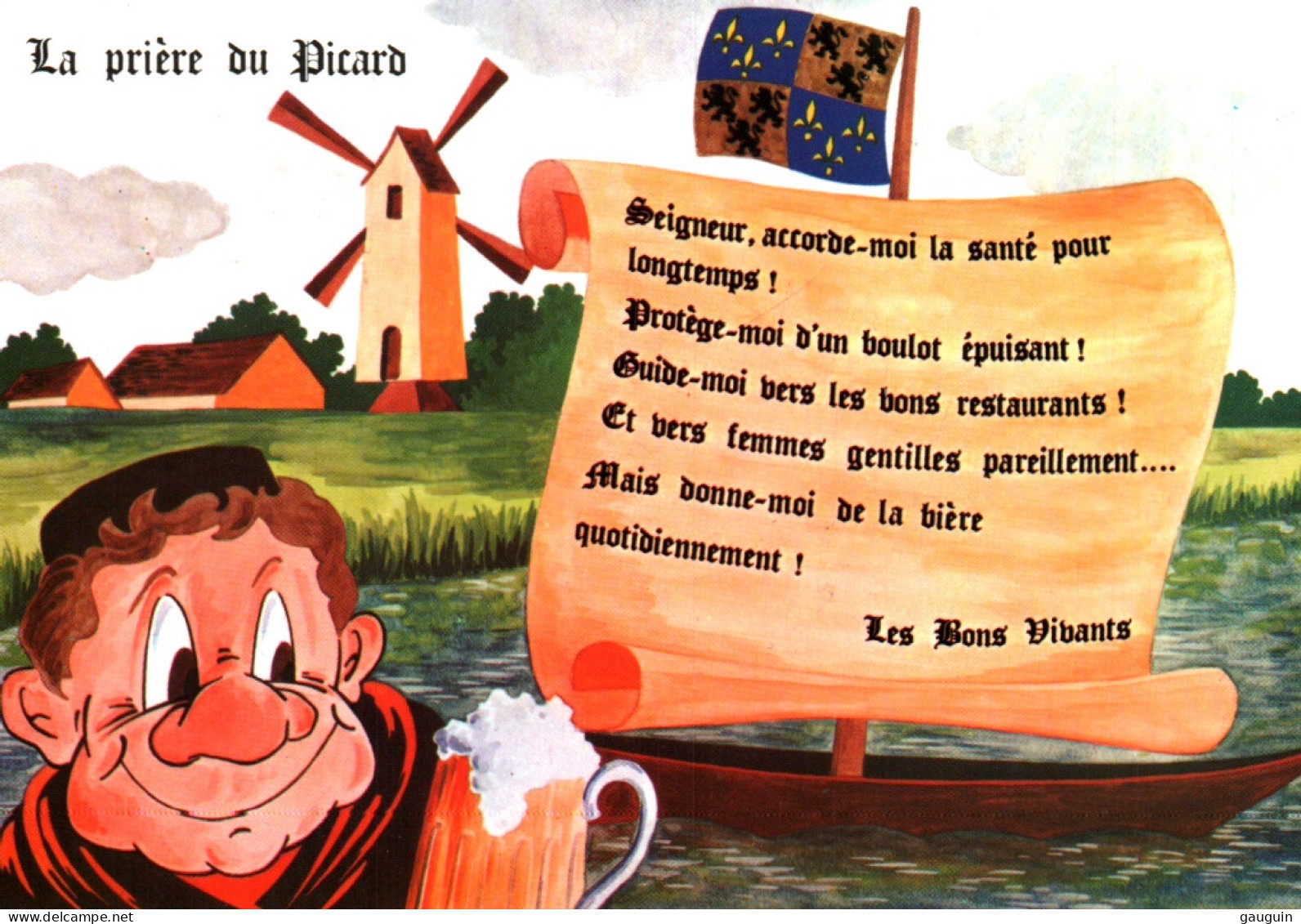 CPM - PICARDIE - Illustration - Humour Thème ALCOOL"La Prière Du Picard" (BIÈRE) - Edition Combier - Picardie