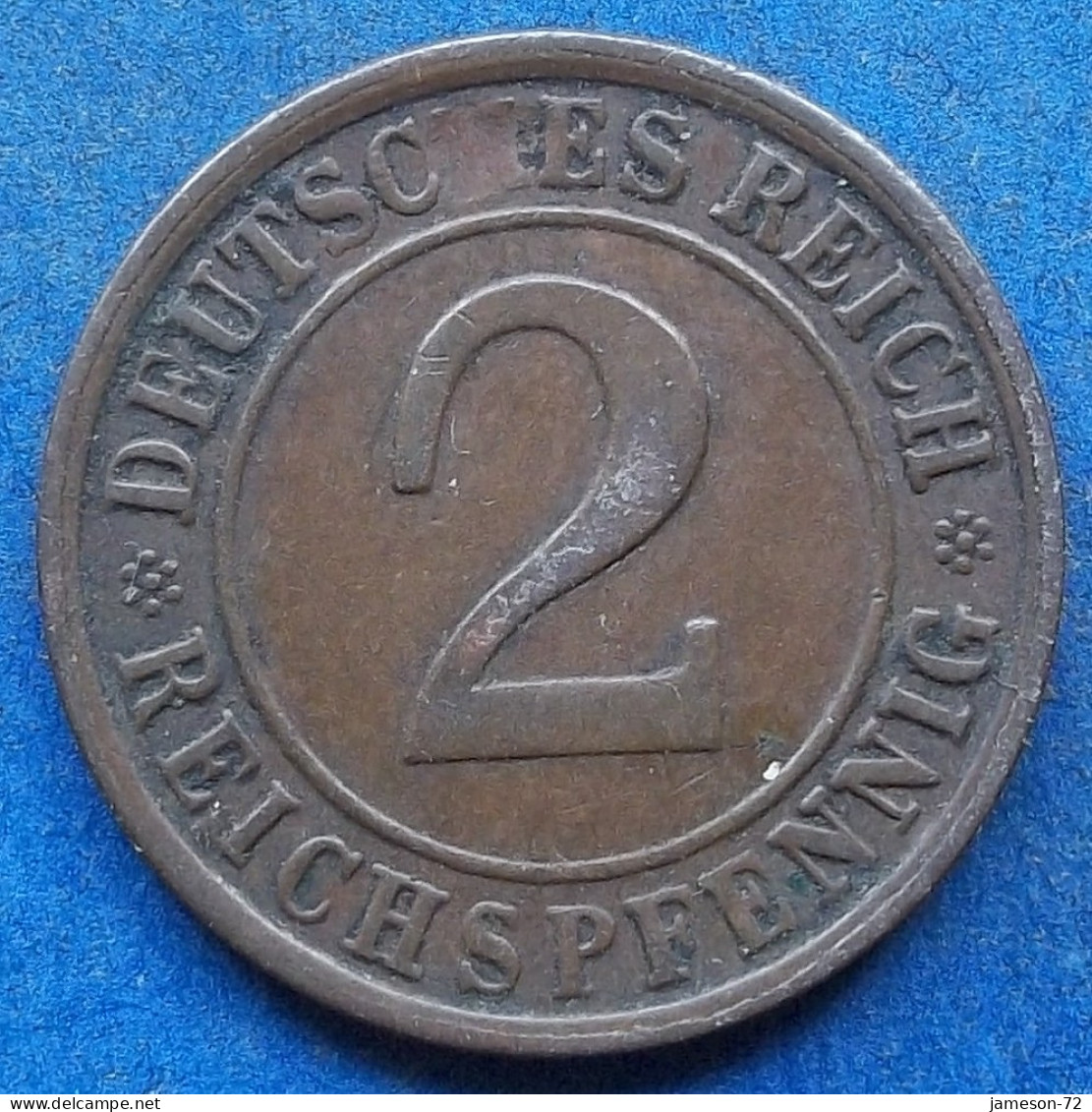 GERMANY - 2 Reichspfennig 1924 E KM# 38 Weimar Republic Reichsmark Coinage (1924-1938) - Edelweiss Coins - 2 Renten- & 2 Reichspfennig