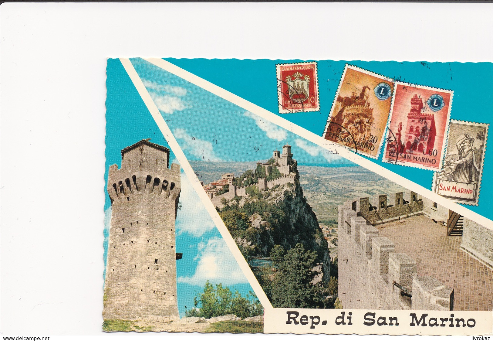 TP Oblitérés Saint Marin, San Marino Sur Carte Postale Cachet Du 18/08/1971 - Oblitérés