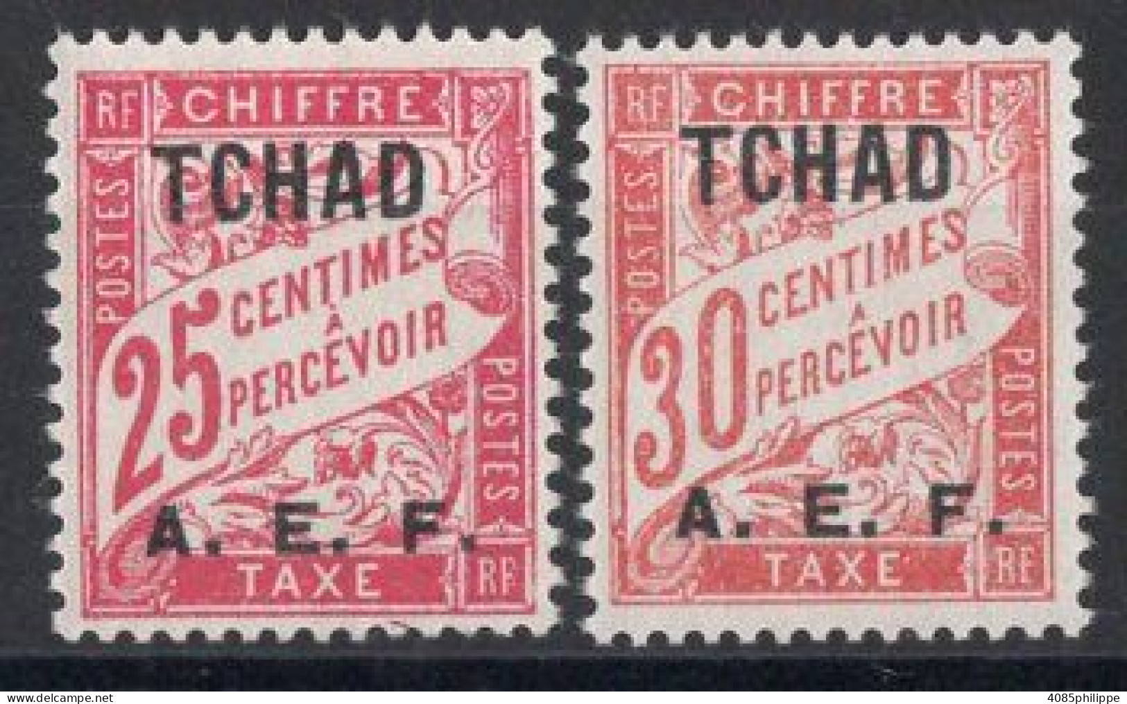 TCHAD Timbres-taxe N°4* & 5* Neufs Charnières TB Cote 2€50 - Ungebraucht