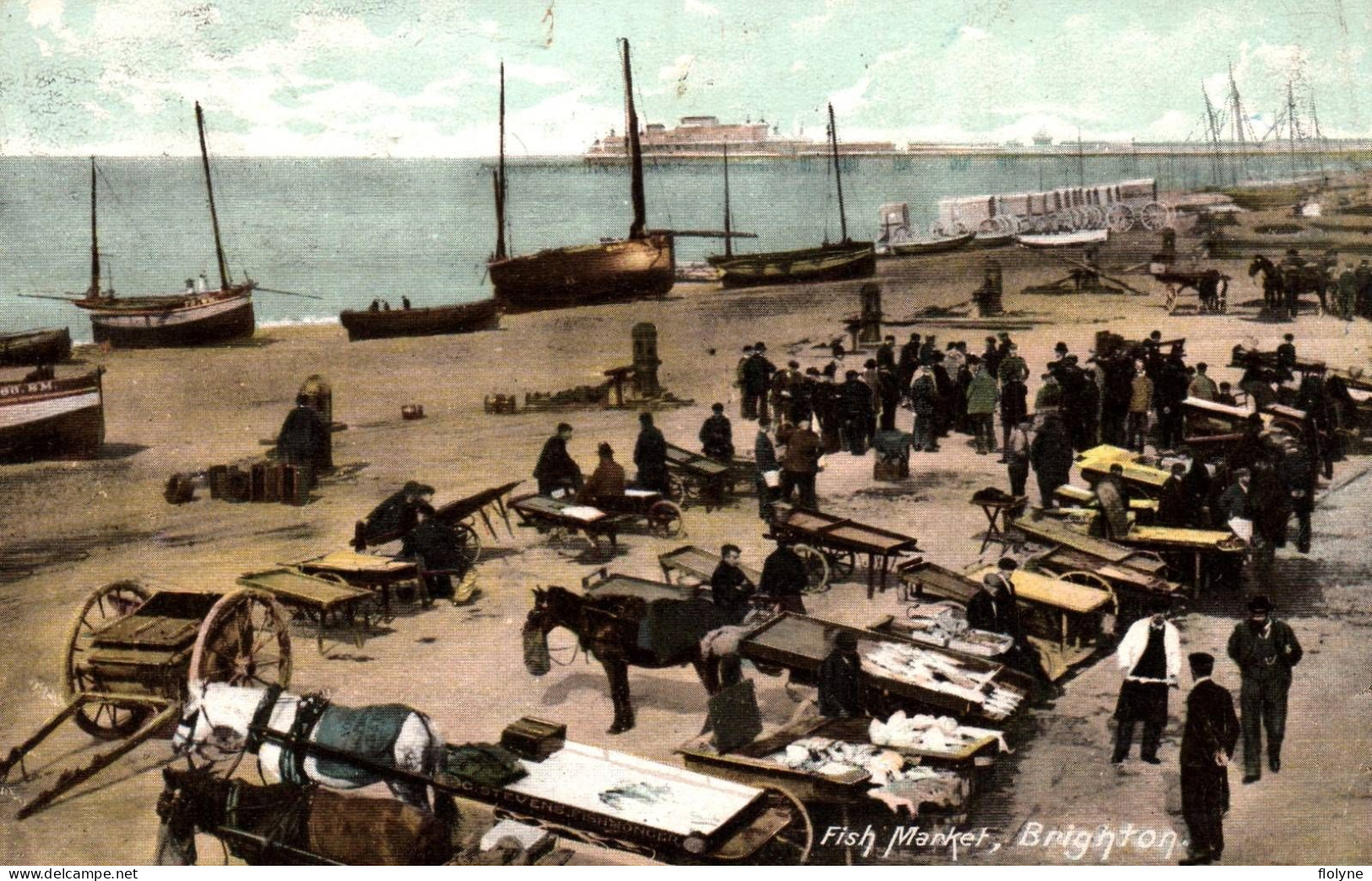 Brighton - Fish Market - Marché Aux Poissons - Attelage - Angleterre England - Brighton